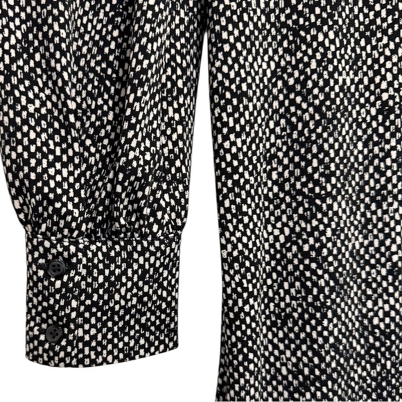 Brooks Brothers Black & White Abstract Print Long Sleeve Knit Dress Size (S) NWT - Picture 4 of 7